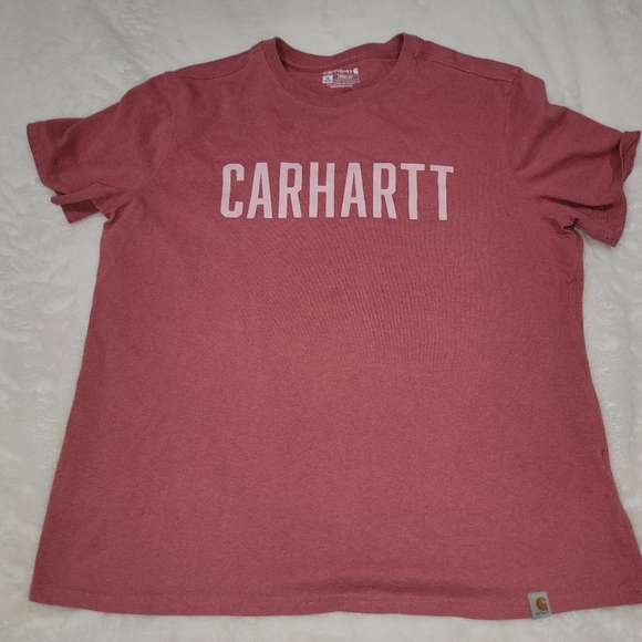 Carhartt Red Short Sleeve Tee Bold Logo - Picture 1 of 5